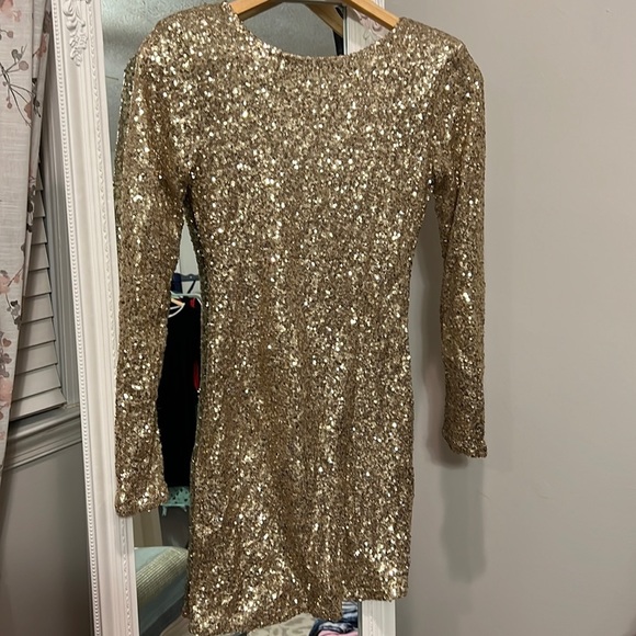 Here Comes the Sun Dresses & Skirts - 161 Here Comes the Sun Gold Sequin Cocktail Dress